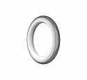 Кольцо карнизное безшумное Ø19мм серебро
