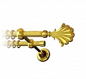 Карниз металлический Ø19мм EM149 золото Труба рифленная 2-ряд