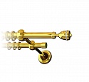 Карниз металлический Ø16мм EG240 золото Труба гладкая 2-ряд