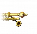 Карниз металлический Ø16мм EM146 золото Труба гладкая 2-ряд