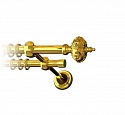 Карниз металлический Ø19мм EM145 золото Труба гладкая 2-ряд