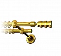 Карниз металлический Ø19мм EM152 золото Труба гладкая 2-ряд