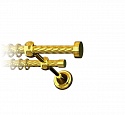 Карниз металлический Ø19мм EM249 золото Труба витая 2-ряд