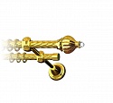 Карниз металлический Ø19мм EG146 золото Труба витая 2-ряд